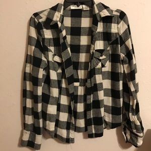 Black and white plaid flannel